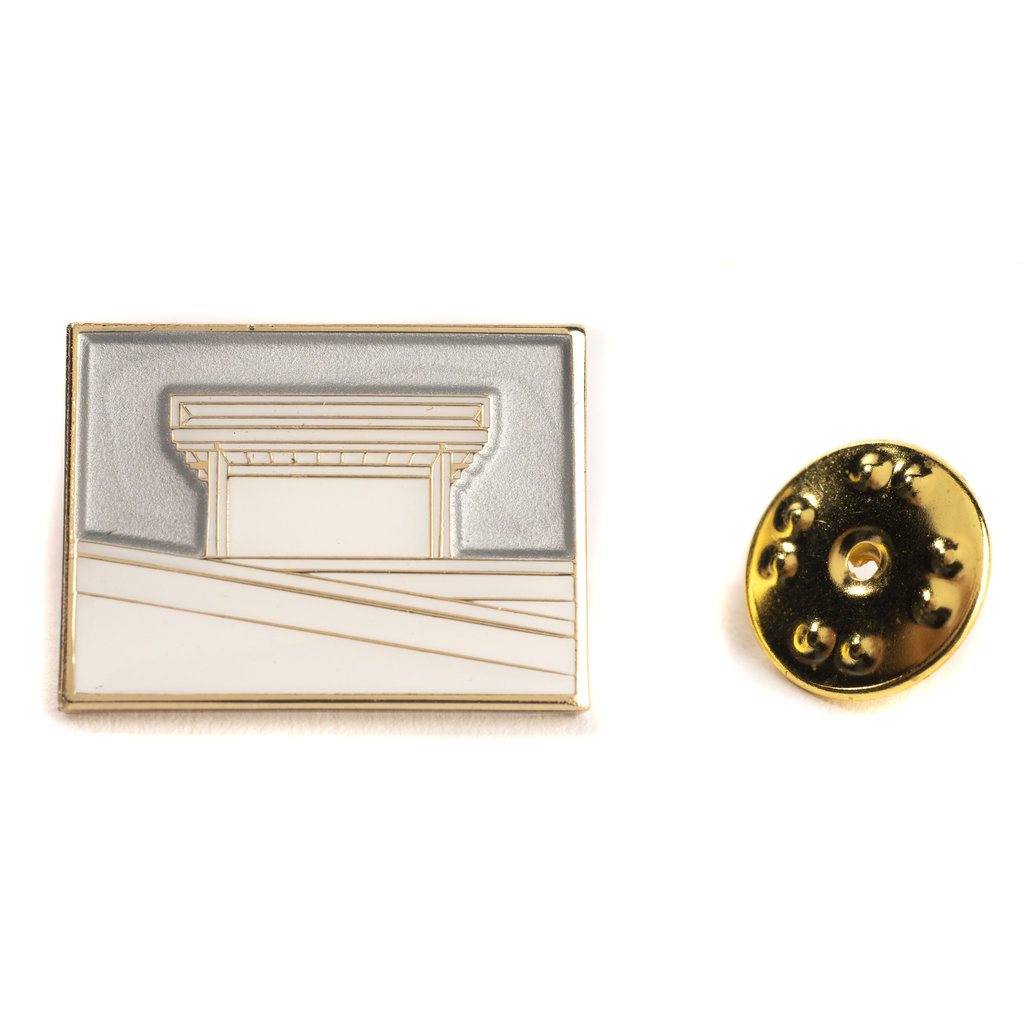All the Way with LBJ LBJ Library Enamel Lapel Pin - White/Gold