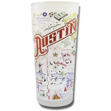 Austin & Texas Austin Frosted Glass