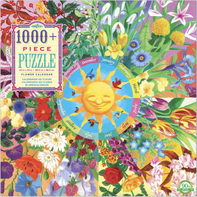 Lady Bird Johnson Flower Calendar 1000pc Puzzle