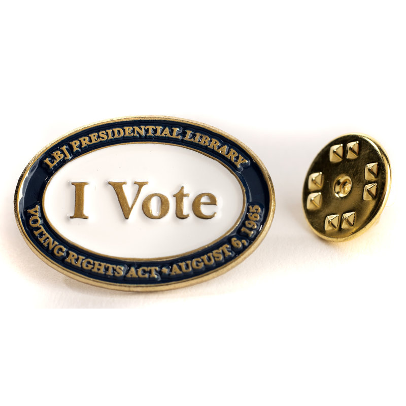 All the Way with LBJ "I Vote" Voting Rights 1965 Lapel Pin