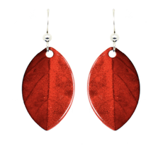 Red Leaf Earrings