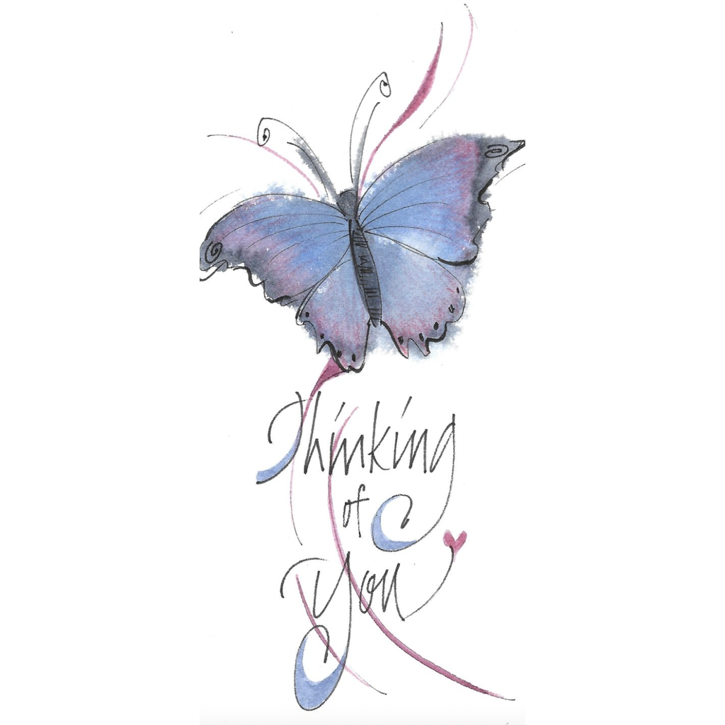 Lady Bird Johnson Thinking of You Butterfly Bookmark w/Tea