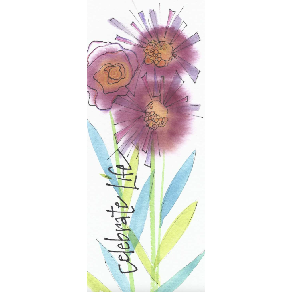 Lady Bird Johnson Celebrate Life Bookmark w/Tea