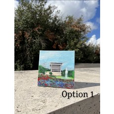 All the Way with LBJ LBJ Library mixed media on 6x6 canvas Jean Schuler