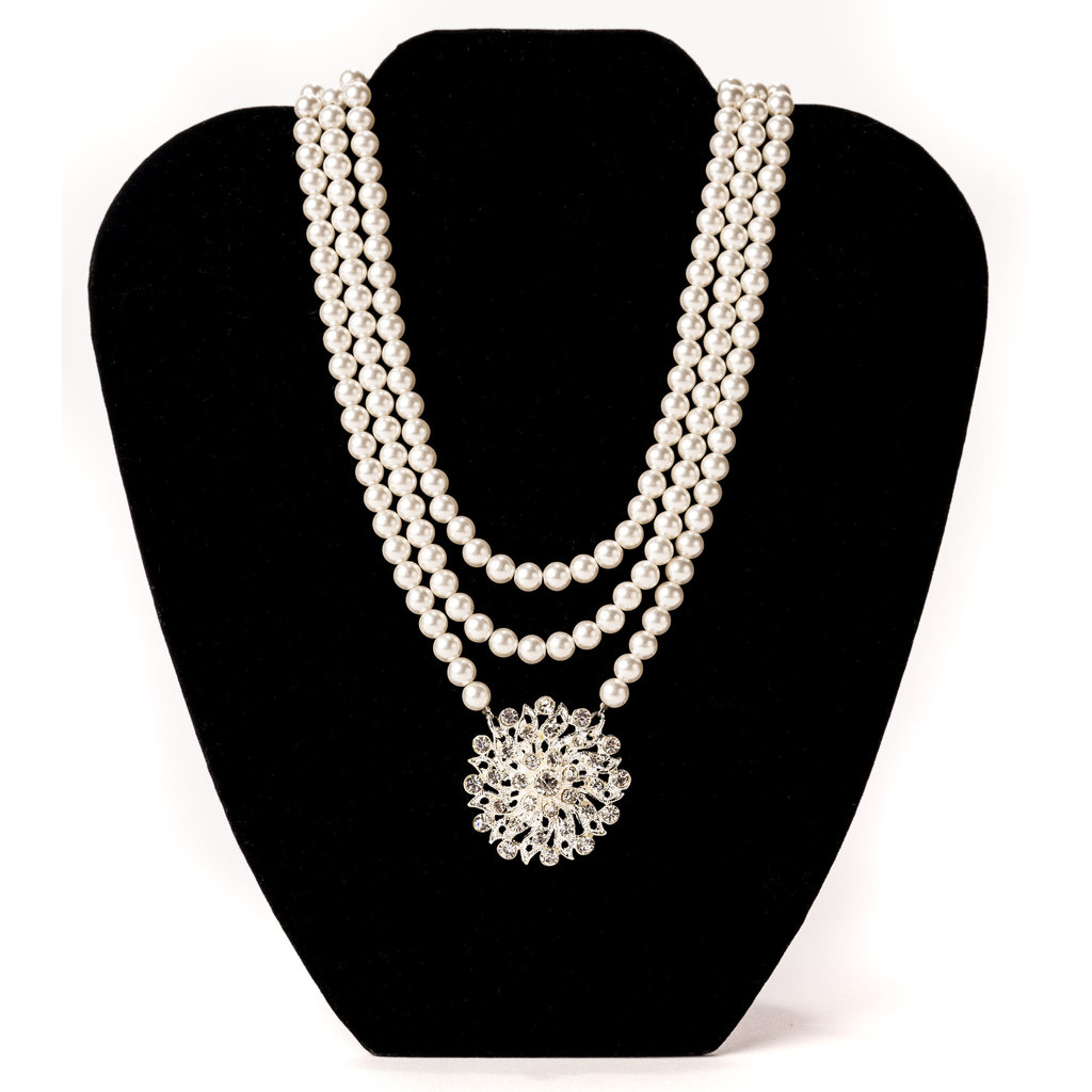 Lady Bird Johnson Lady Bird 3 Strand Faux Pearl Necklace