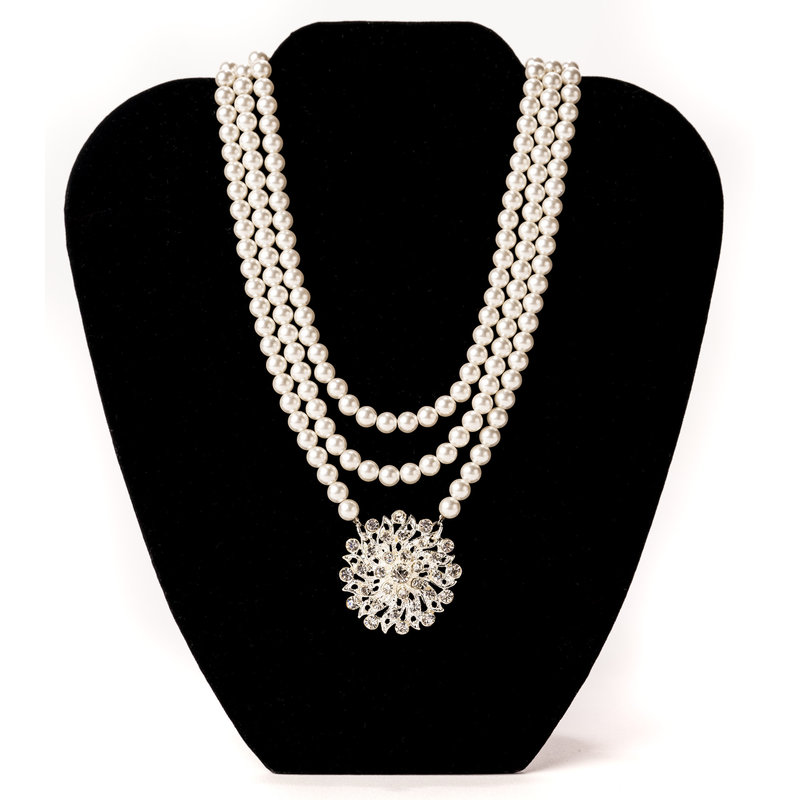 Lady Bird Johnson Lady Bird 3 Strand Faux Pearl Necklace