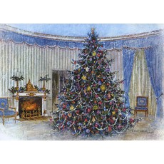 All the Way with LBJ Johnson's 1967 Blue Room Christmas Card reproduction (blank)