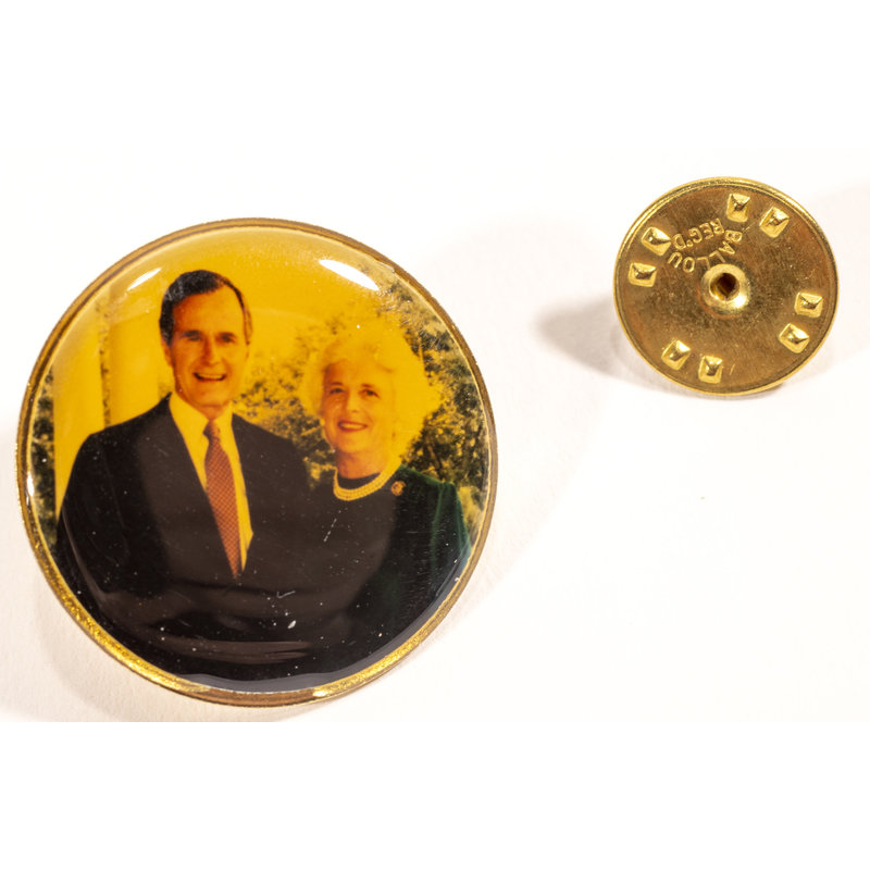 GHW & Barbara Bush pin