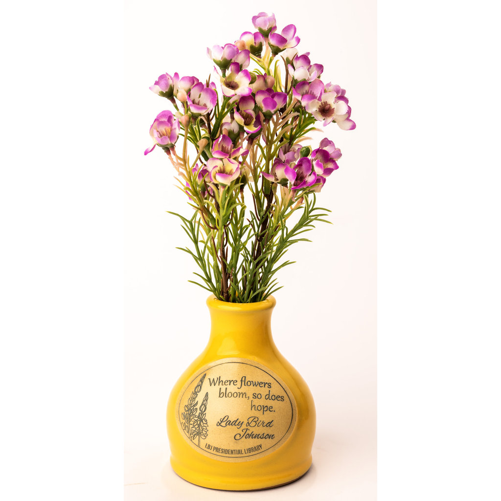 Lady Bird Johnson Yellow Bud Vase
