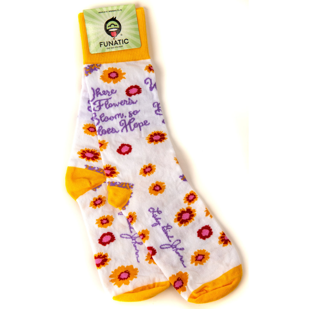 Lady Bird Johnson Where Flowers Bloom Crew Socks