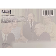 All the Way with LBJ Medicare Bill Signing Postcard Color