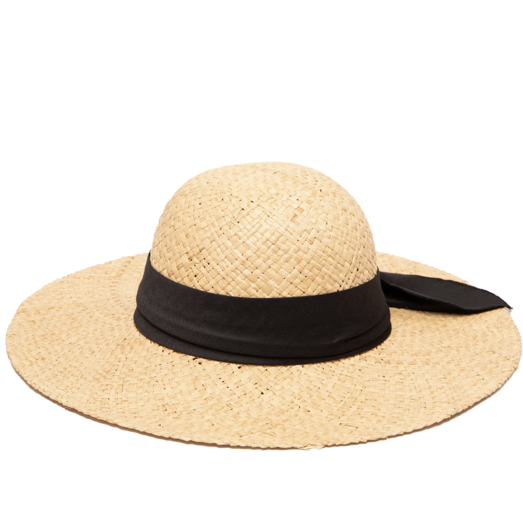 Daydream Sun Hat w/3.75" brim Natural w/black ribbon