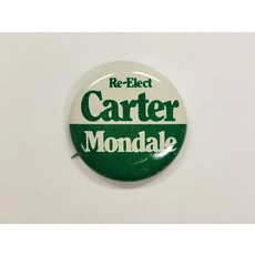 1980 Re-Elect Carter Mondale Campaign Button