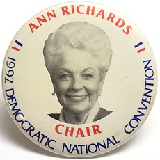 Austin & Texas Ann Richards Chair 1992 Button