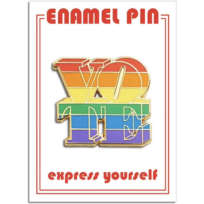 Civil Rights Rainbow Vote Pin