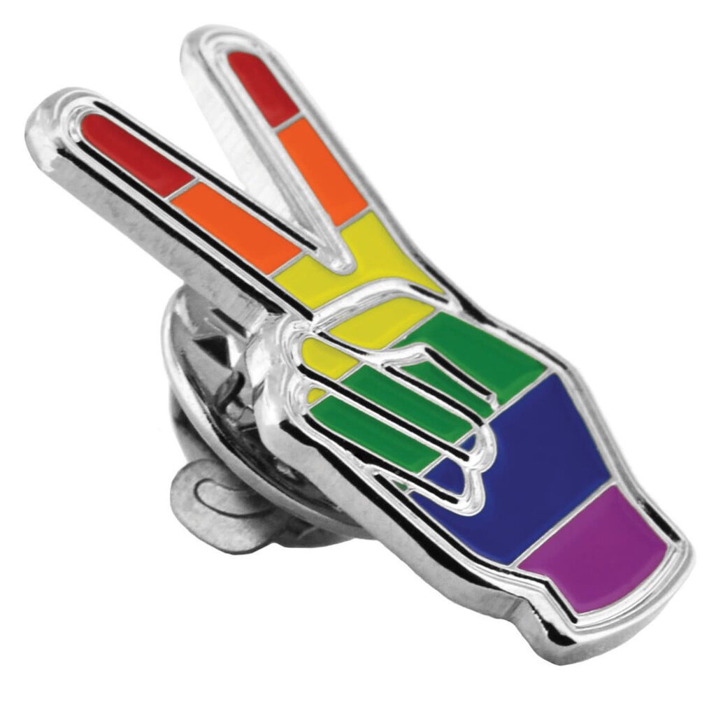 Civil Rights Pride Peace Fingers Tac Pin