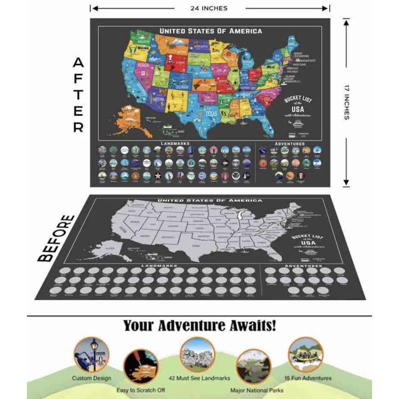 Sale sale-USA+National Park Scratch Off Poster Set