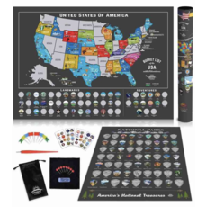 USA+National Park Scratch Off Poster Set