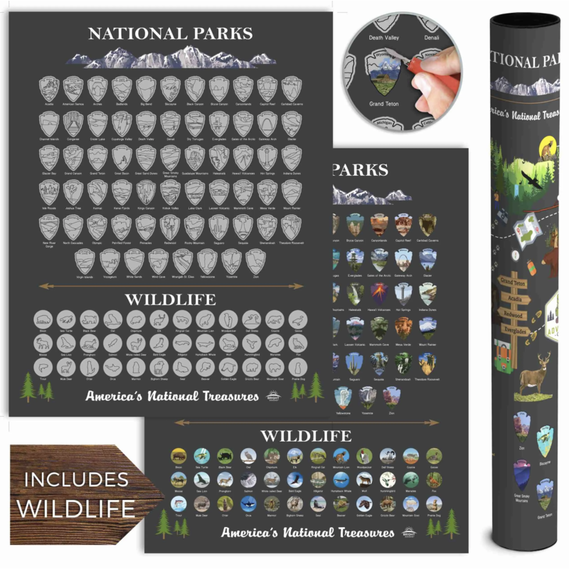 National Parks Scratch Off Poster 16"x 20"