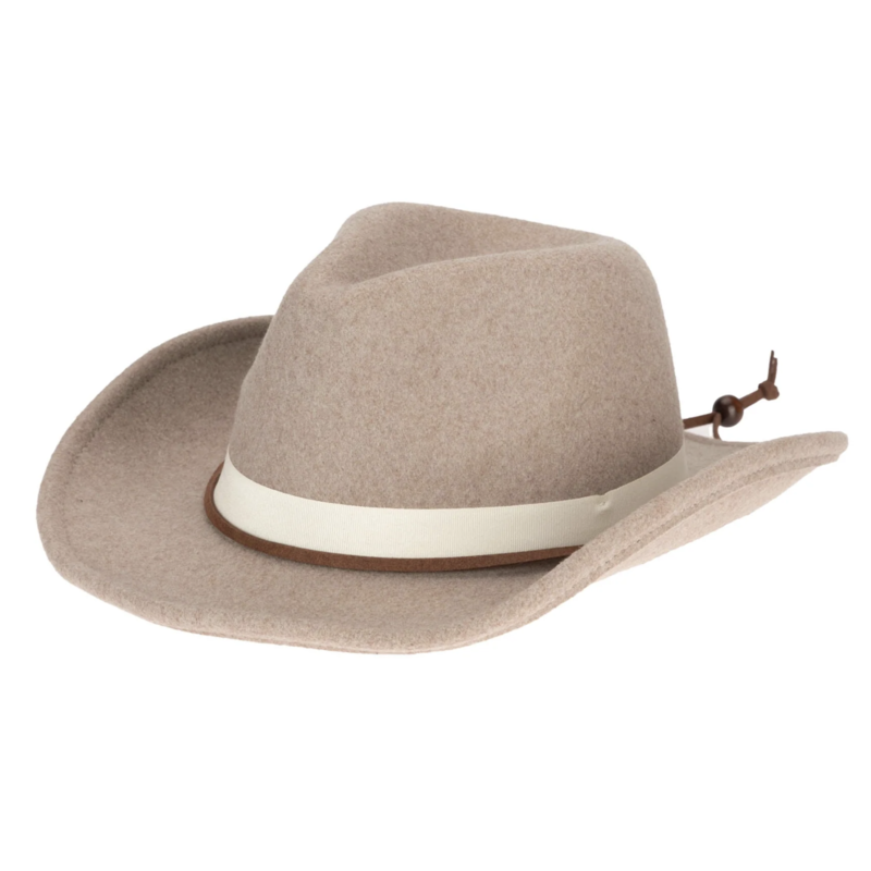sale-Kids Faux Felt Cowboy Hat taupe XL