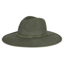 sale-Wool Felt Fedora Rust Olive