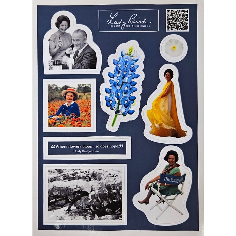 Lady Bird Johnson Lady Bird Johnson Stickers 5x7 waterproof