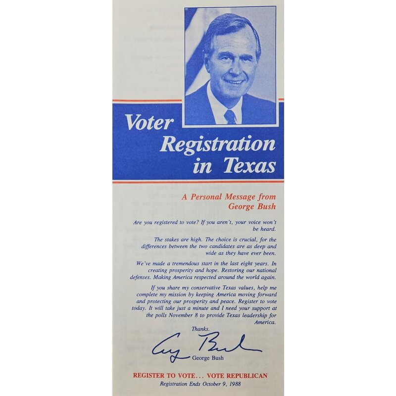 Bush Texas Voter Reg.