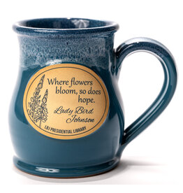 Lady Bird Johnson Lady Bird 14 oz Peacock Stoneware Mug