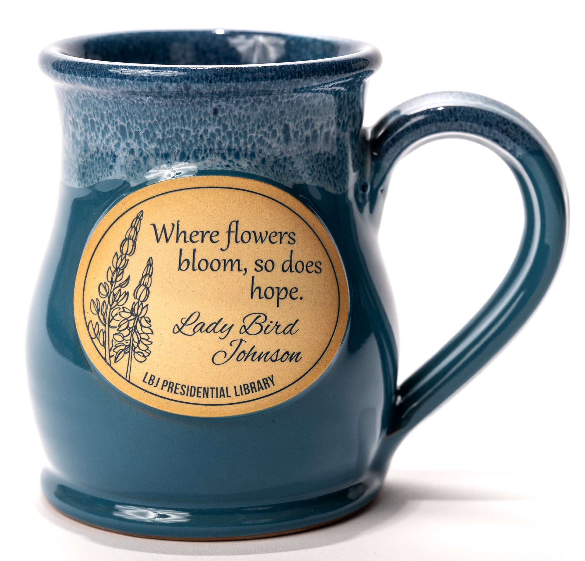 Lady Bird 14 oz Peacock Stoneware Mug