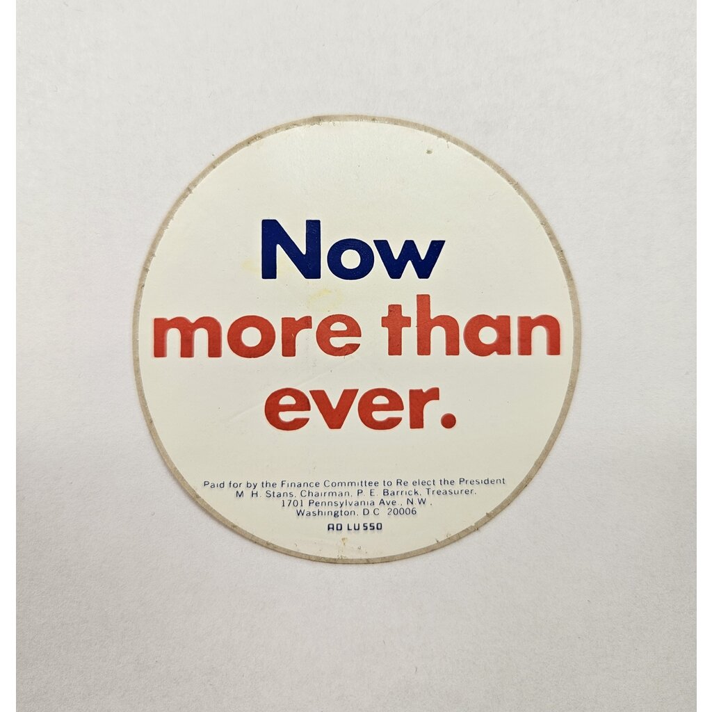Nixon Now More Than Ever Sticker '72