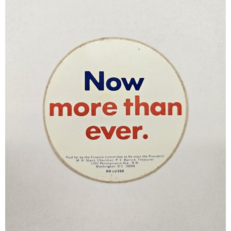 Nixon Now More Than Ever Sticker '72
