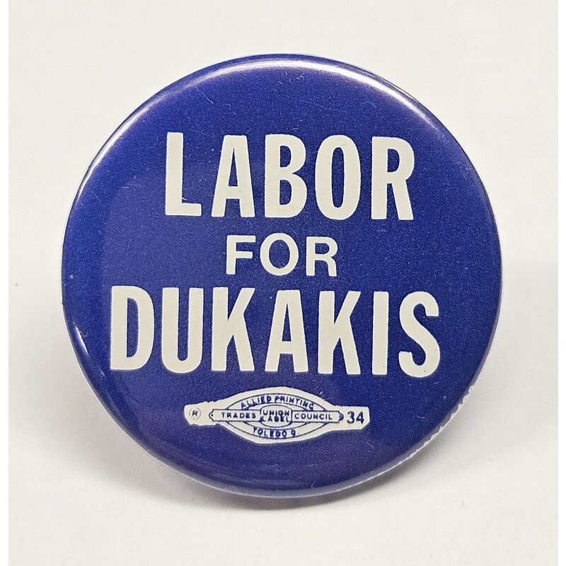 Labor For Dukakis blue