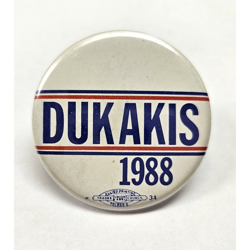 Dukakis 1988 Red and Blue Stripes
