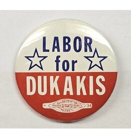 Red & White "Labor For Dukakis"