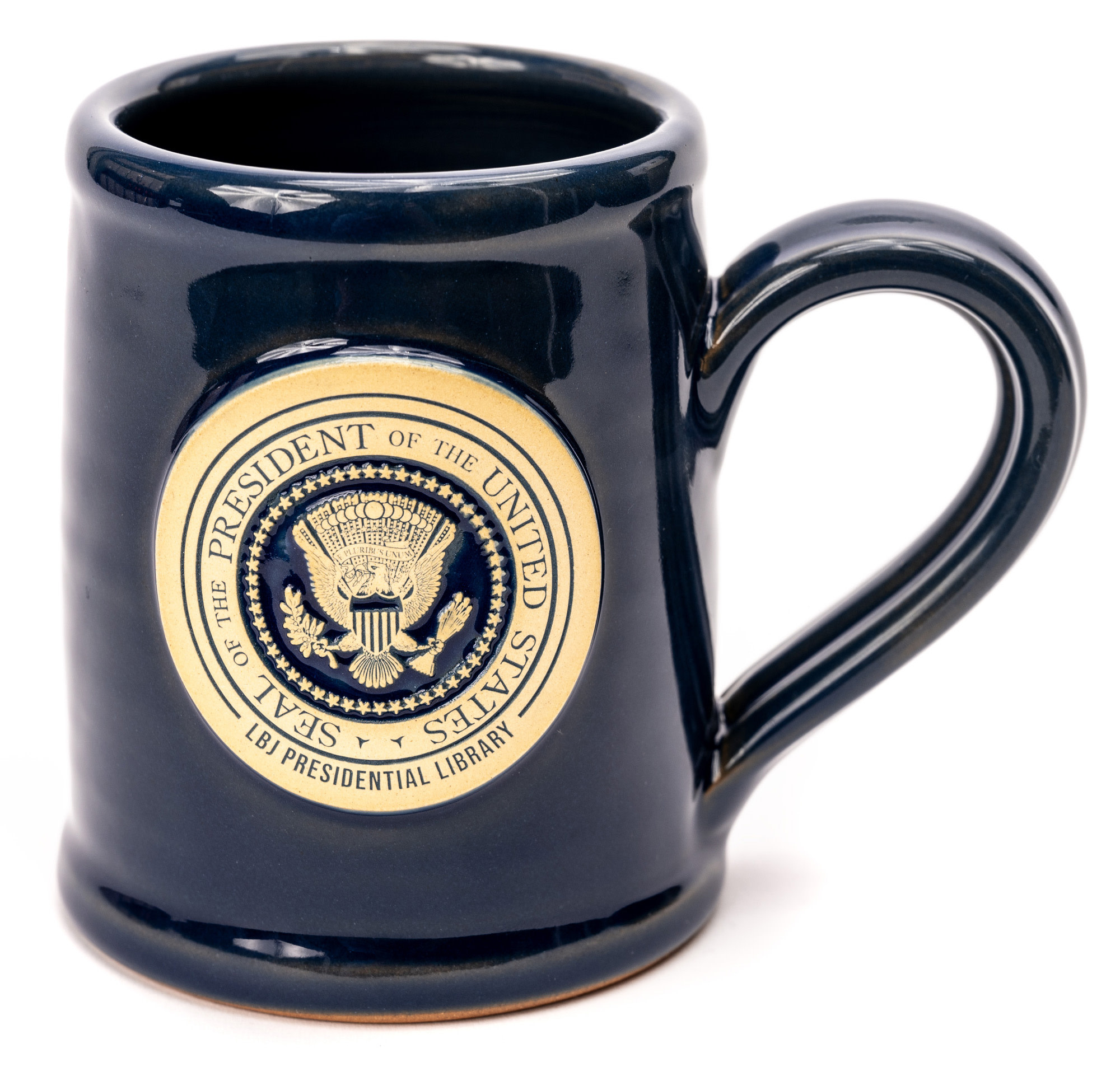Presidential Seal 13oz Blue Stoneware Mug - The Store at LBJ
