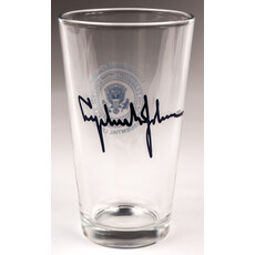 All the Way with LBJ Presidential Seal & Signature pint glass