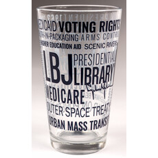 All the Way with LBJ Great Society pint glass