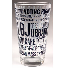 All the Way with LBJ Great Society pint glass