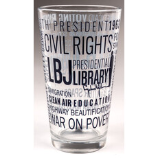 All the Way with LBJ Great Society pint glass