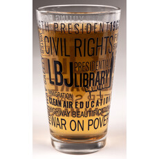 All the Way with LBJ Great Society pint glass