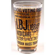 All the Way with LBJ Great Society pint glass