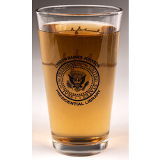 All the Way with LBJ Presidential Seal & Signature pint glass