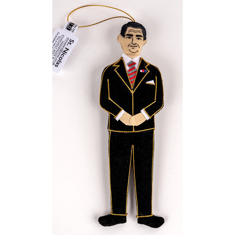 All the Way with LBJ President Johnson Satin Ornament