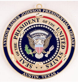 All the Way with LBJ LBJ Presidential Seal Brass Ornament