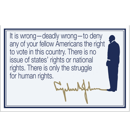 All the Way with LBJ Right To Vote Postcard