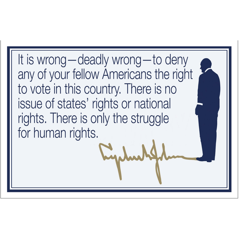 All the Way with LBJ Right To Vote Postcard