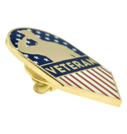 Americana Veteran Shield Lapel Pin