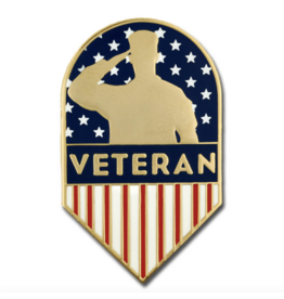 Americana Veteran Shield Lapel Pin