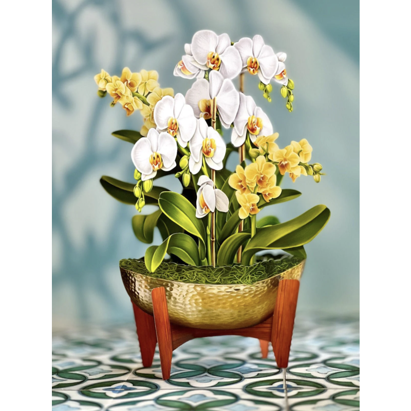 Lady Bird Johnson Serenity Orchid Paper Bouquet