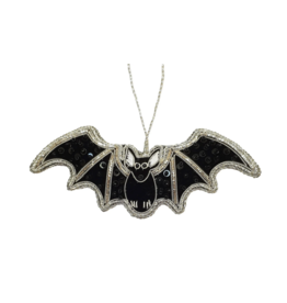 Austin Past/Present Bat Black Sequined Ornament